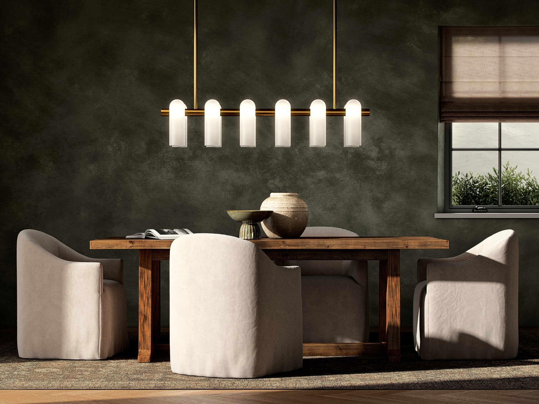 Odyssey Linear Md Chandelier - Burnished Brass