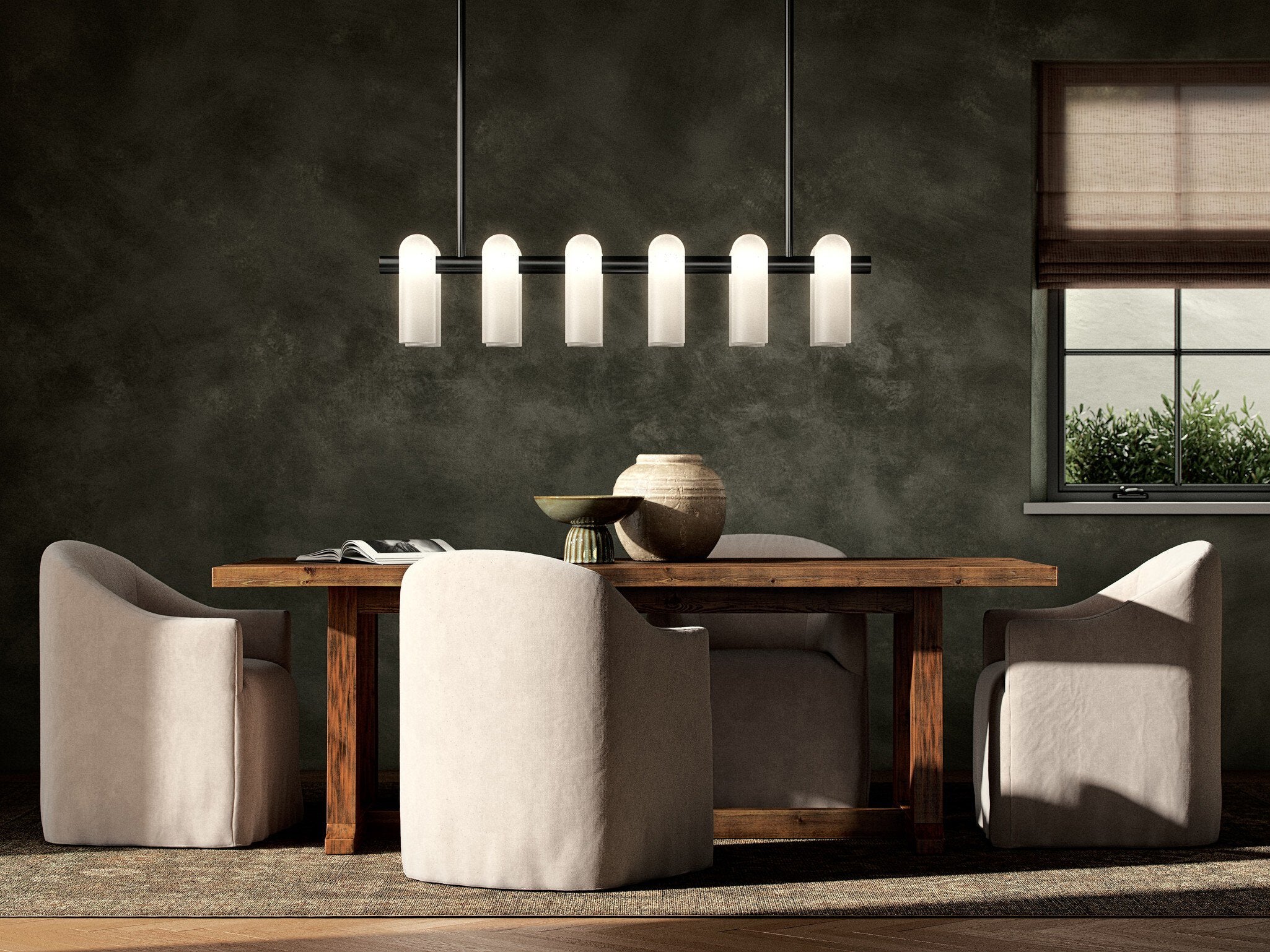 Odyssey Linear Md Chandelier - Black Gunmetal