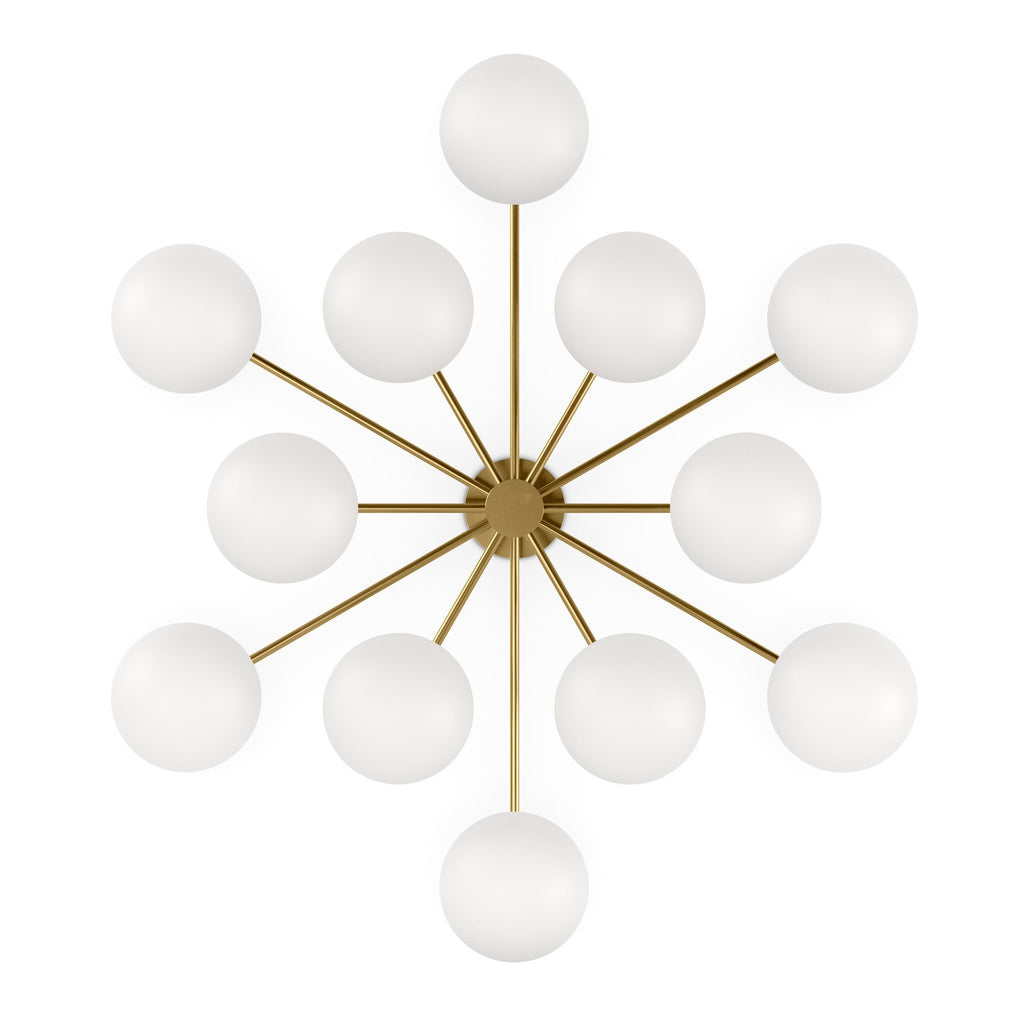 Orion Round Chandelier - Burnished Brass