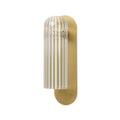 Odyssey Large Sconce - Burnished Brass | Clear Ribbon Glass