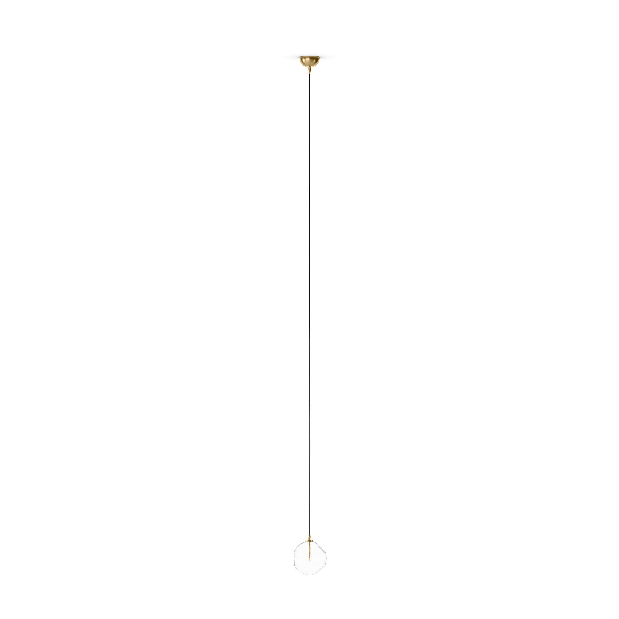 Glass Globe Pendant - Burnished Brass