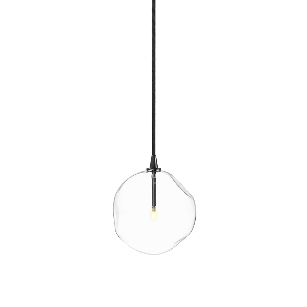 Glass Globe Pendant - Black Gunmetal