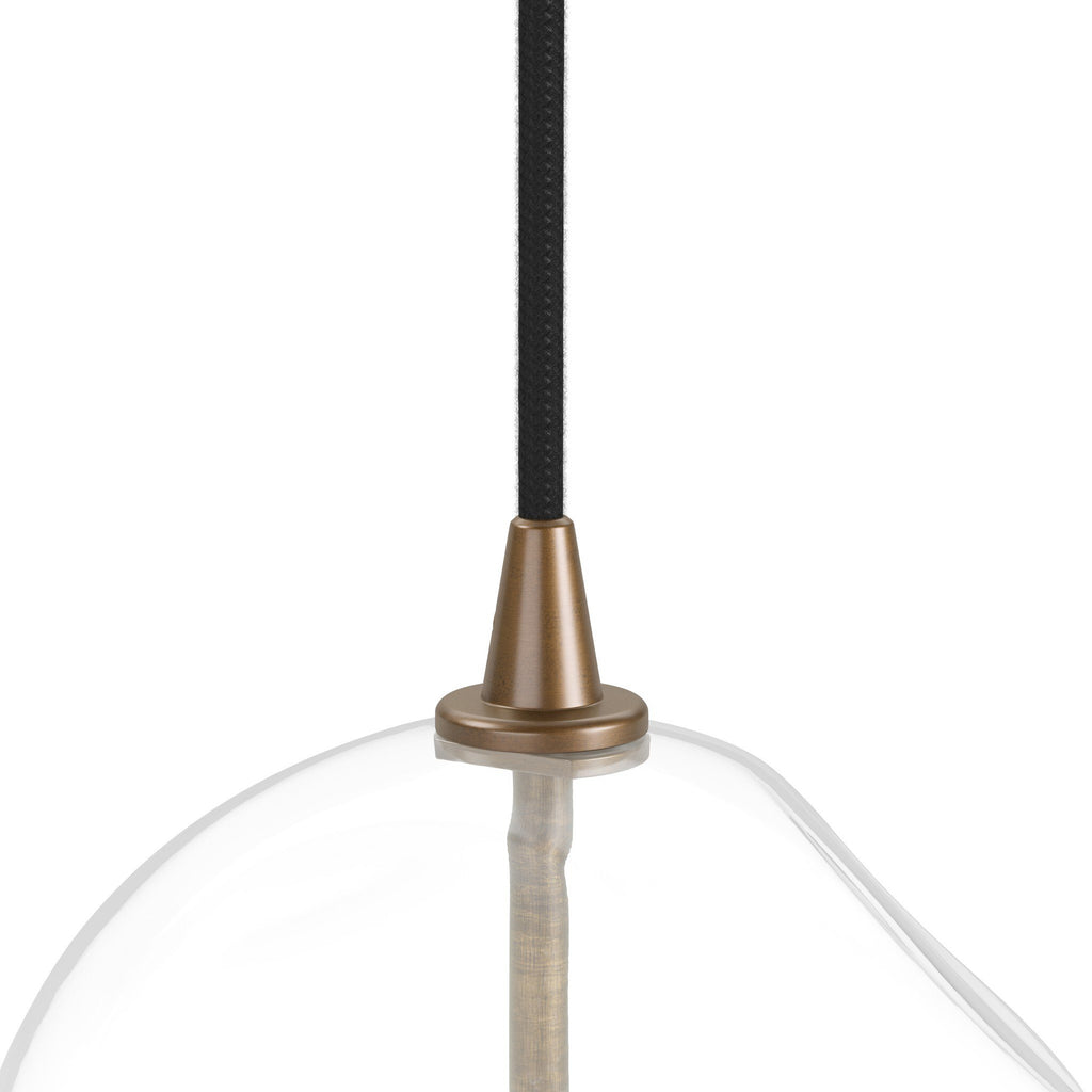 Glass Globe Pendant - Heritage Bronze Brass