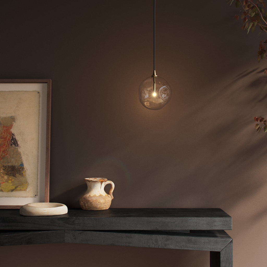 Glass Globe Pendant - Heritage Bronze Brass