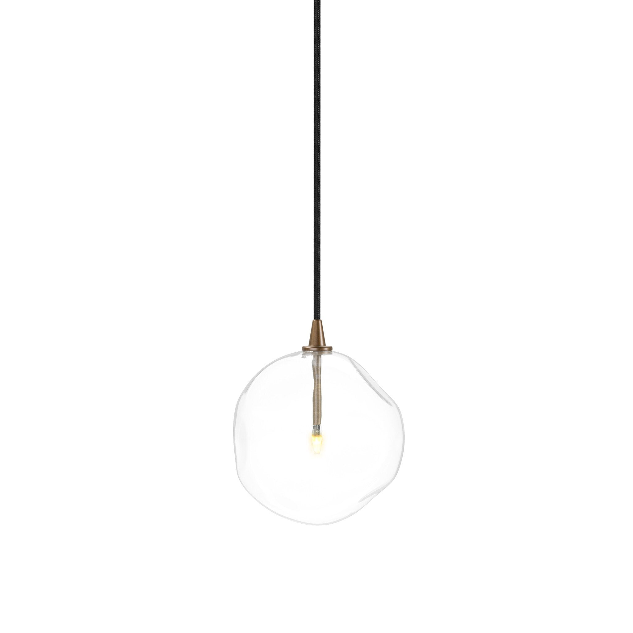 Glass Globe Pendant - Heritage Bronze Brass