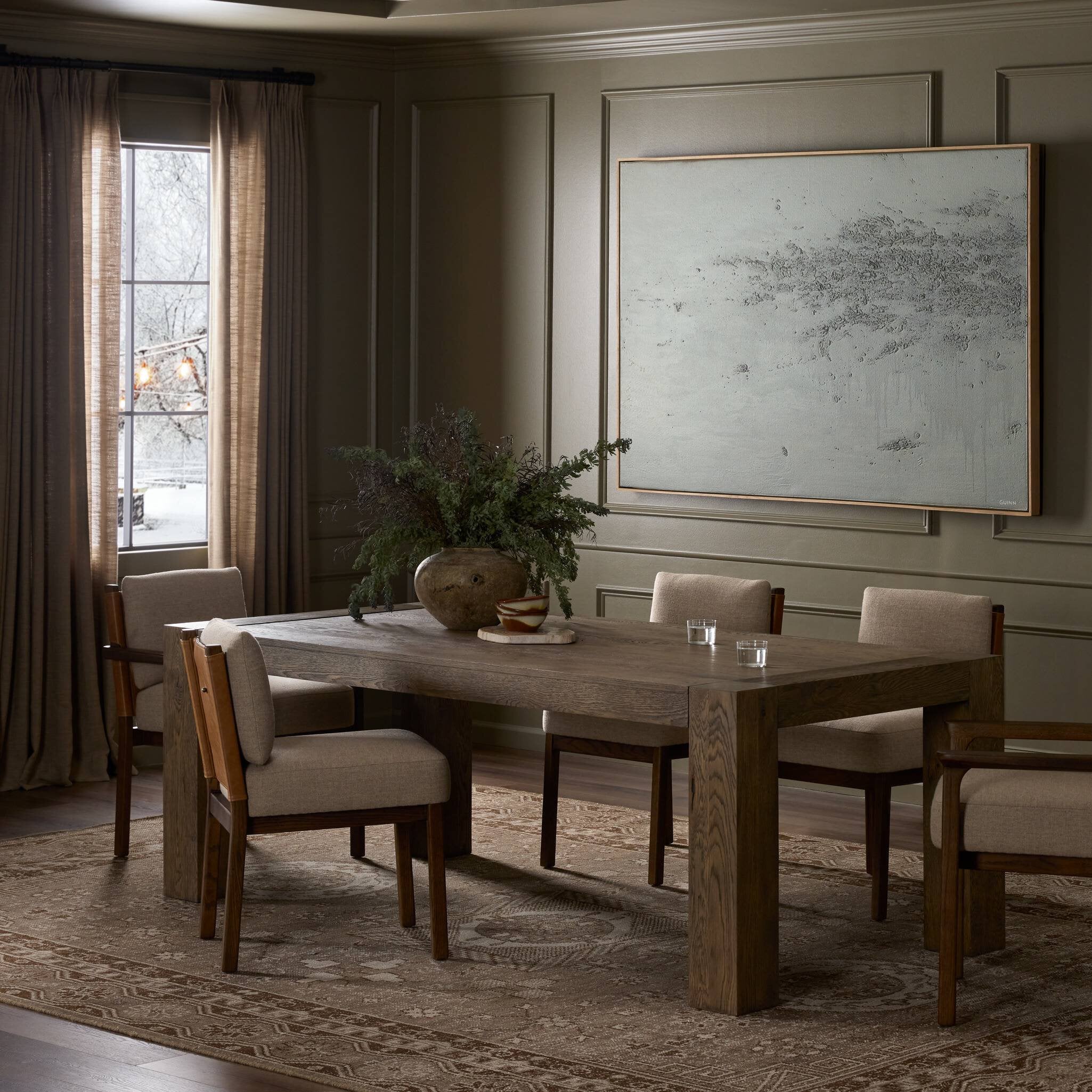 Coralie Extension Dining Table - Brown Oak Veneer