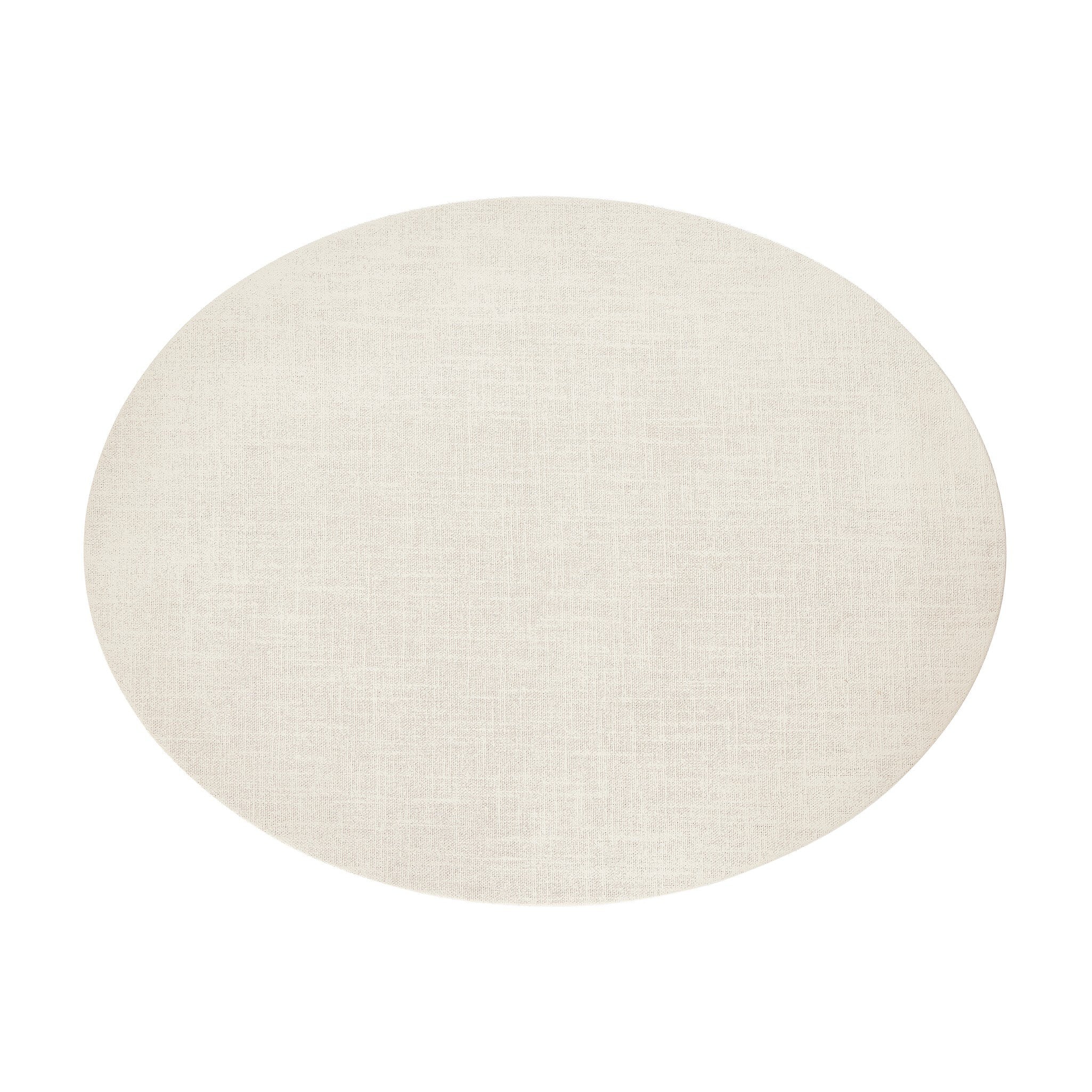 Amelia Oval Nightstand - Ivory Painted Linen