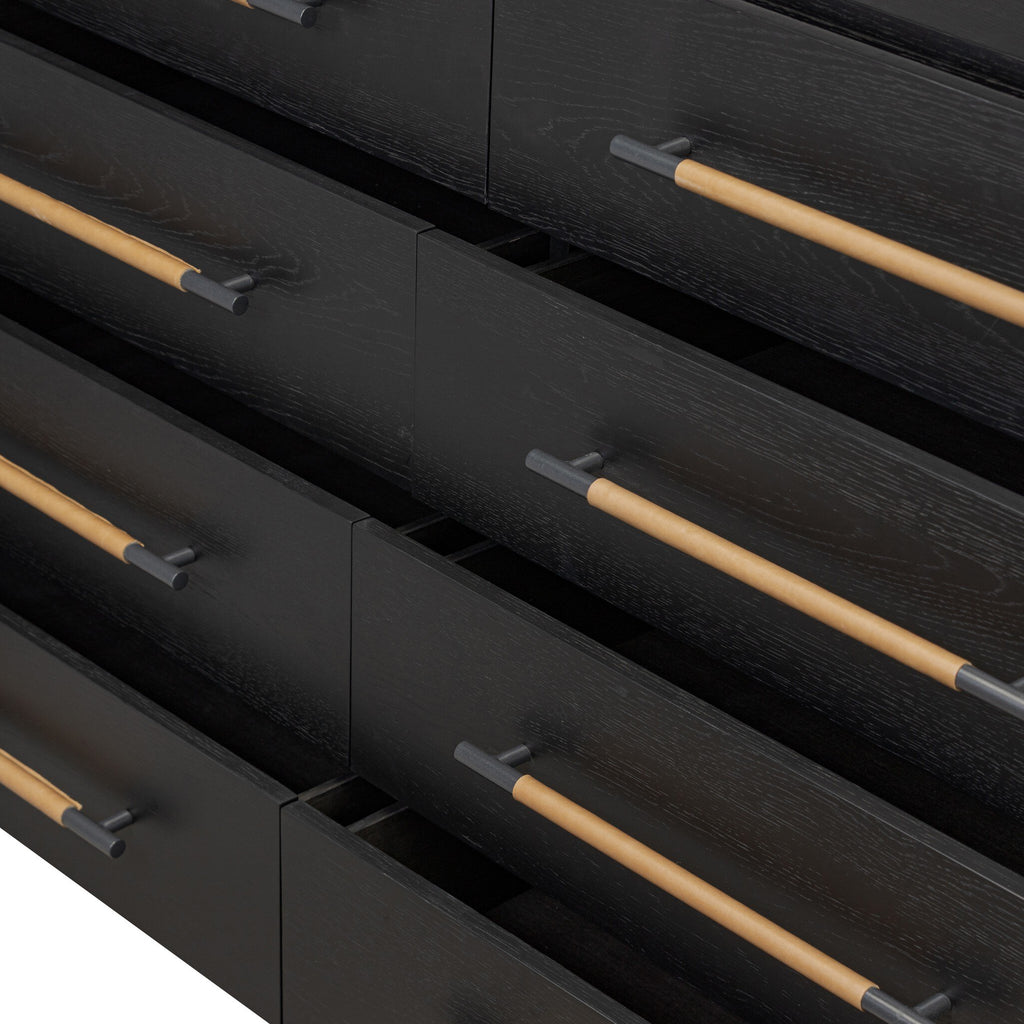 Rosedale 8 Drawer Dresser - Ebony Oak Veneer