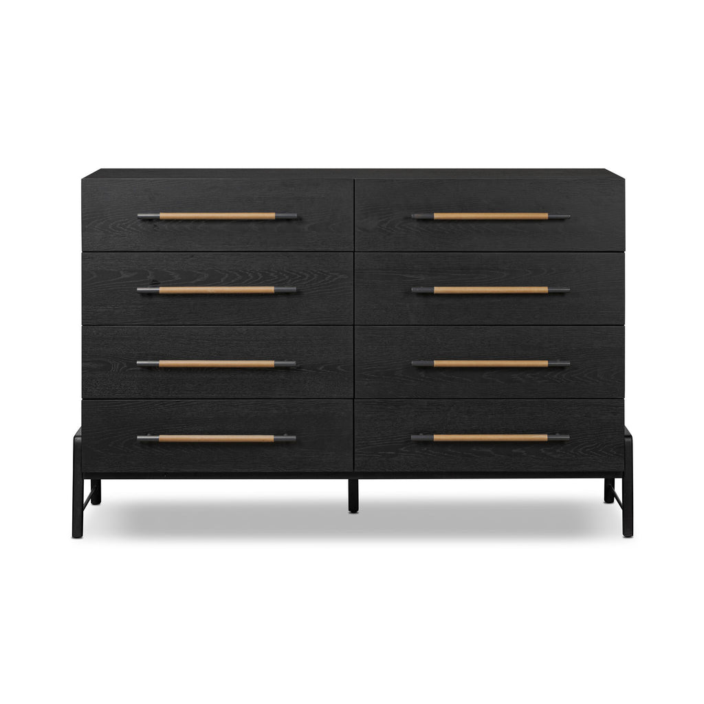 Rosedale 8 Drawer Dresser - Ebony Oak Veneer
