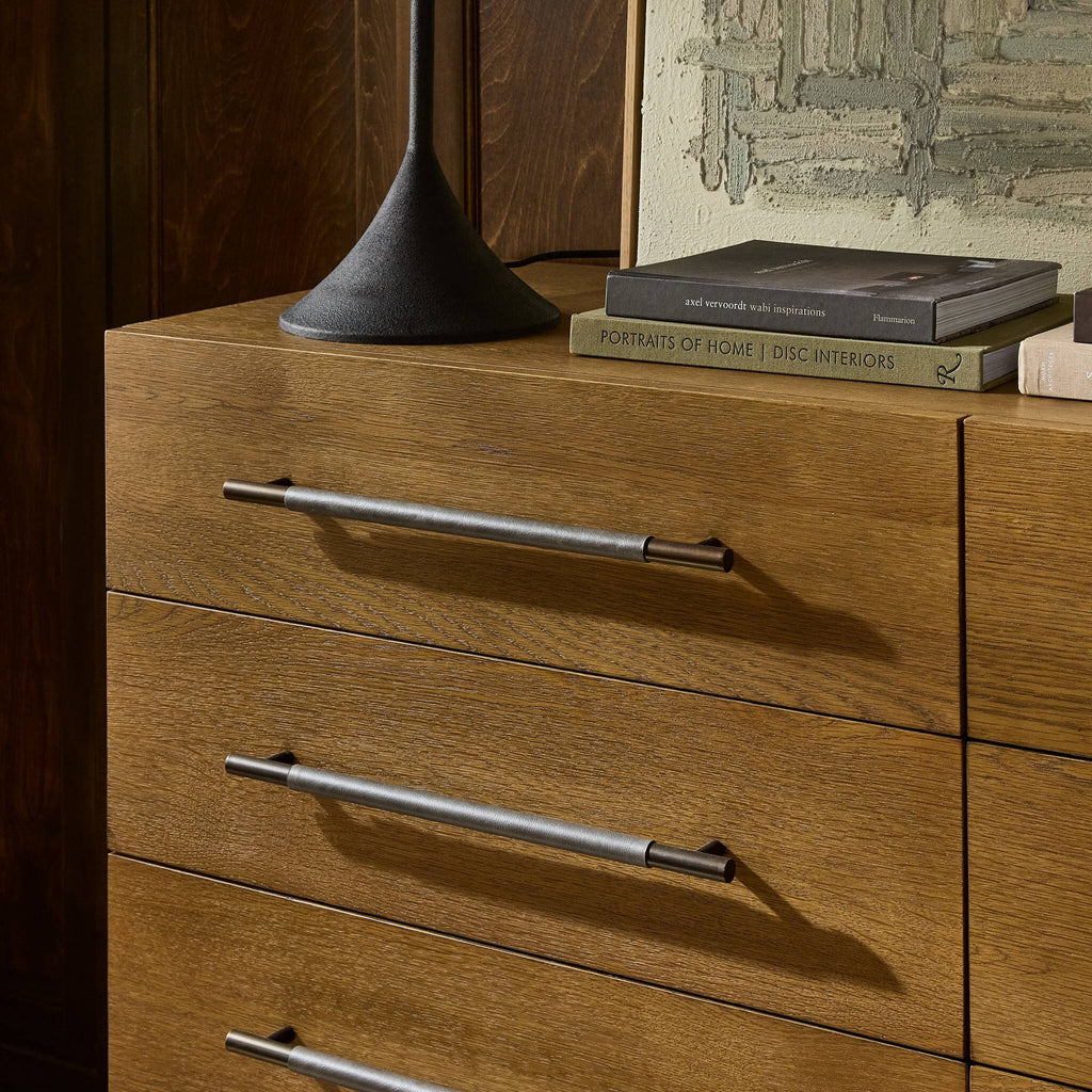 Rosedale 8 Drawer Dresser - Amber Oak Veneer