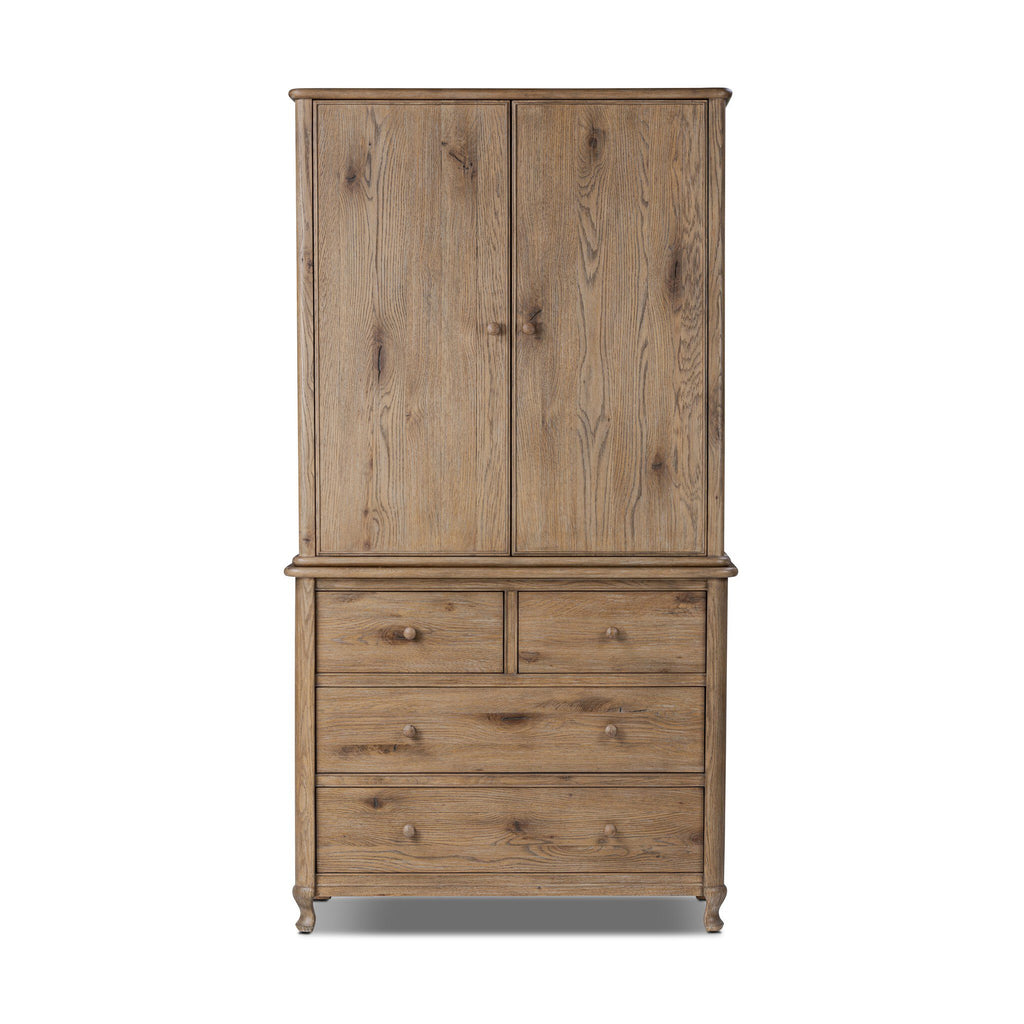 Pika Armoire - Weathered Oak Veneer