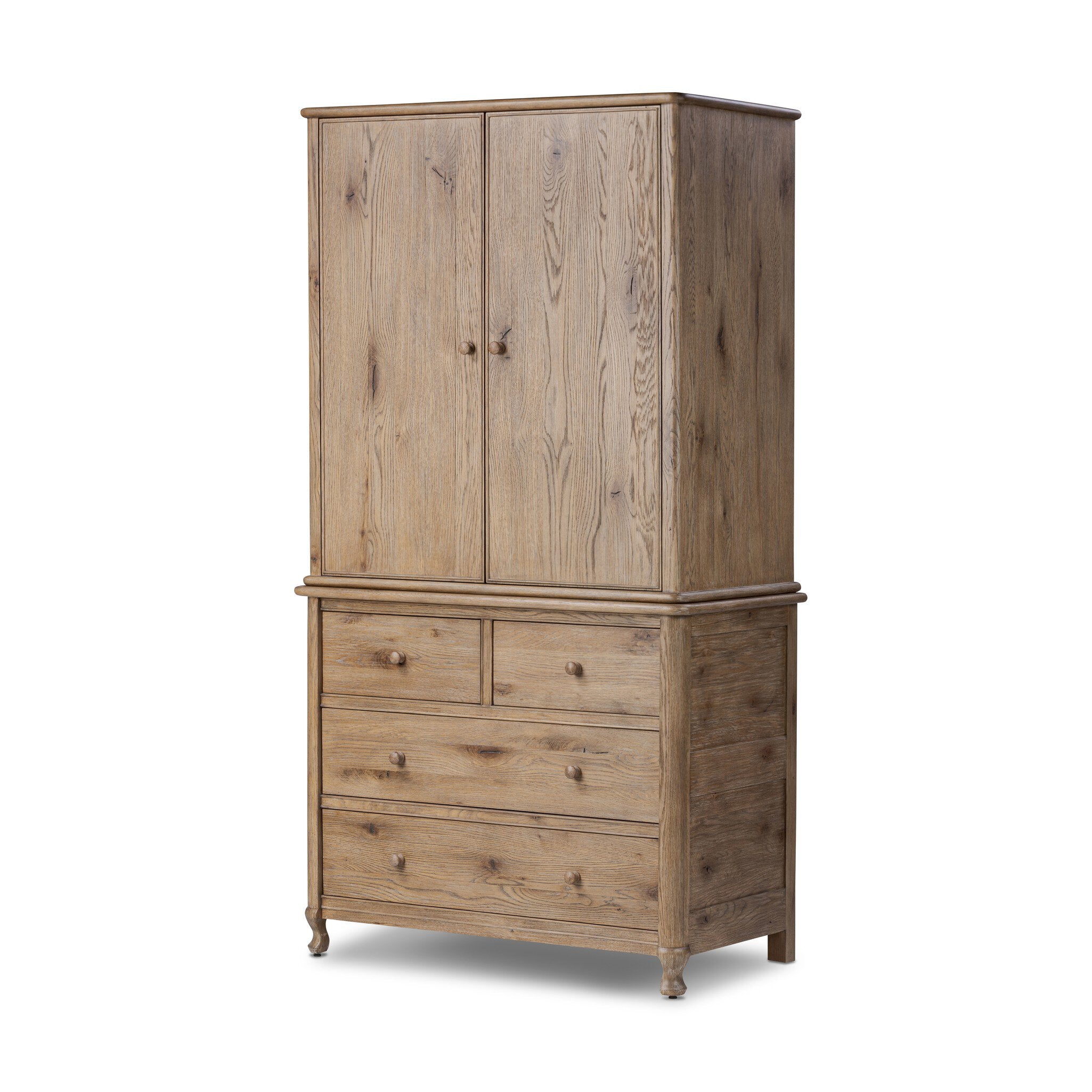 Pika Armoire - Weathered Oak Veneer
