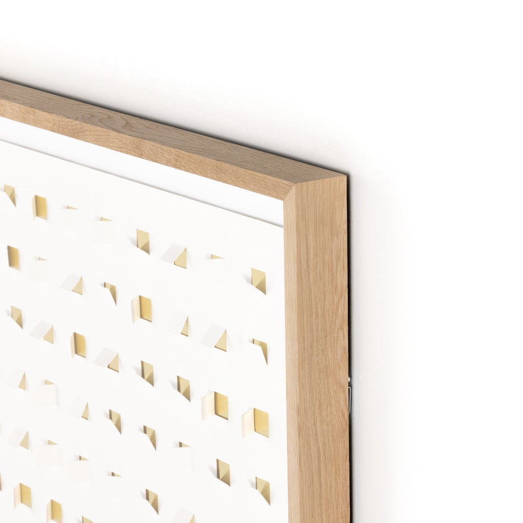 See Through Gold by FH Art Studio - Vertical Grain 2.5 White Oak | 48" x 48"