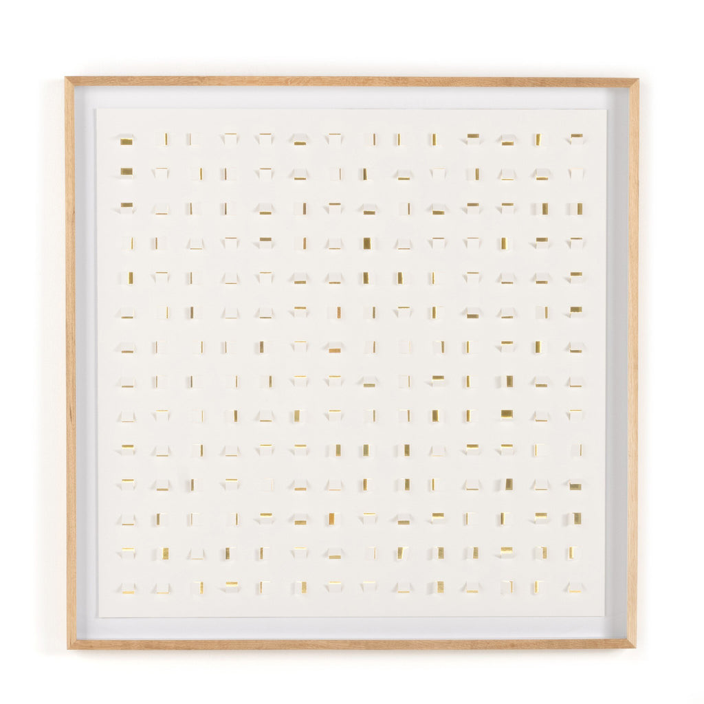See Through Gold by FH Art Studio - Vertical Grain 2.5 White Oak | 48" x 48"