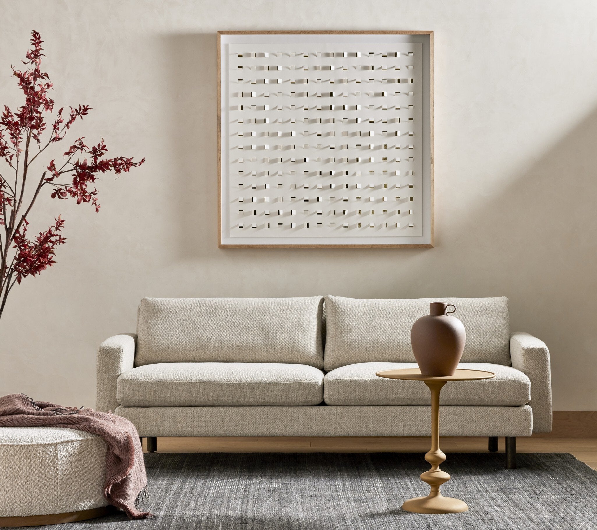 See Through Gold by FH Art Studio - Vertical Grain 2.5 White Oak | 48" x 48"