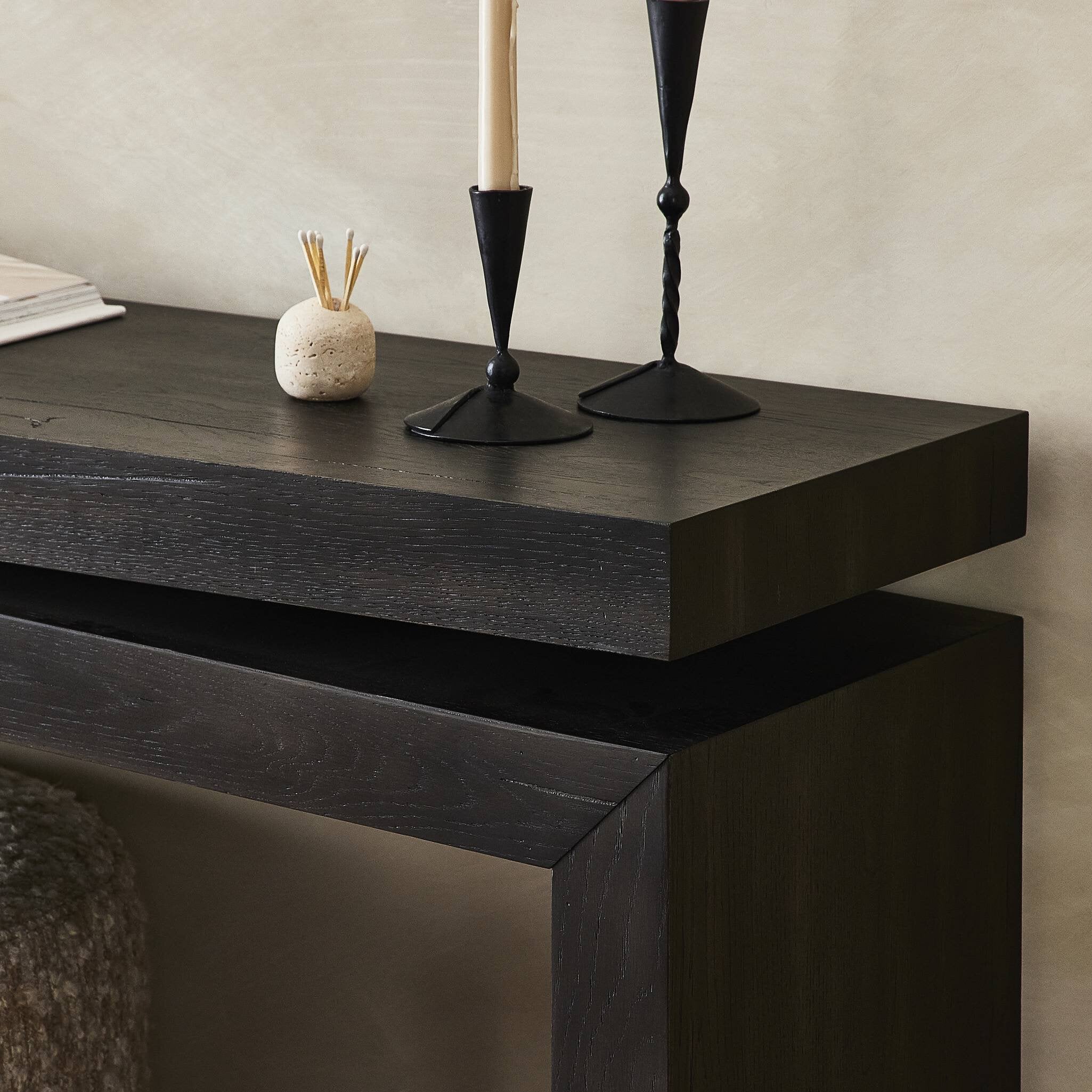 Matthes Console Table - 60" - Smoked Black Veneer