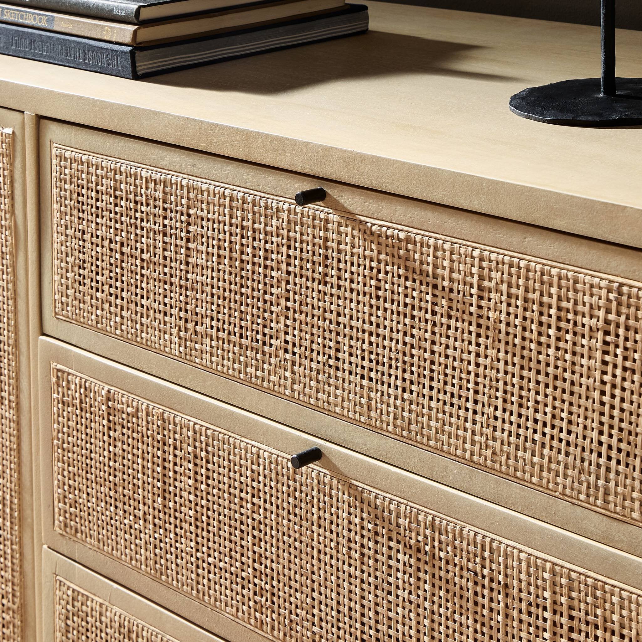 Carmel Sideboard 96" - Natural Cane