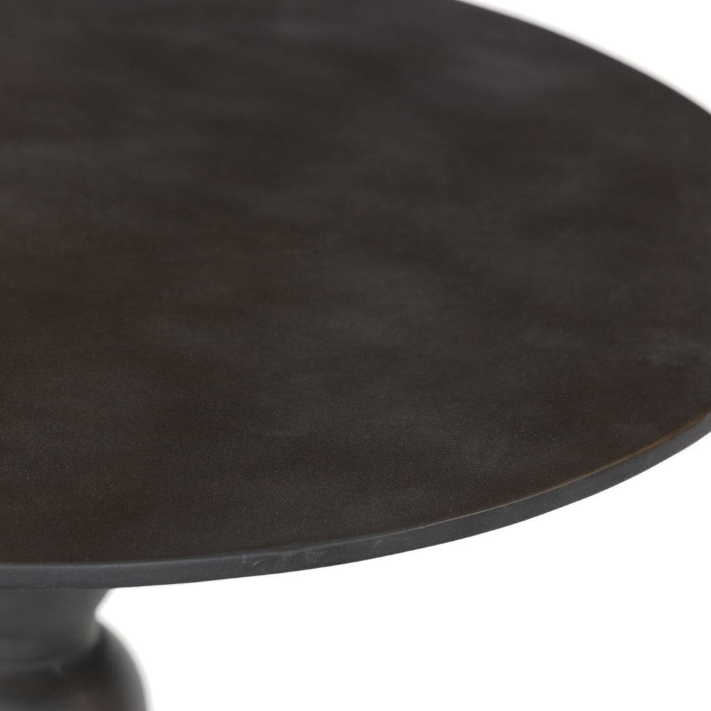 Daffin Round Bistro Table - Black Antique