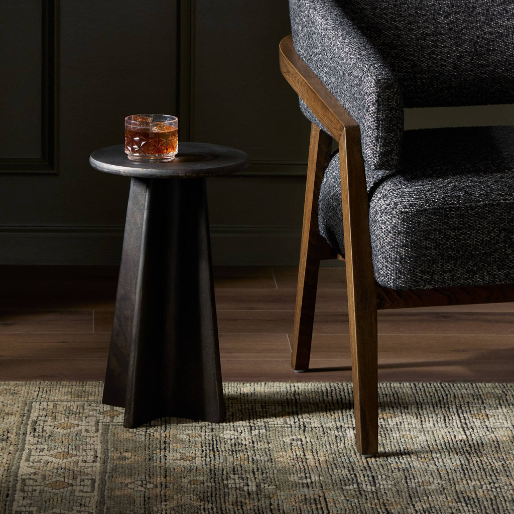 Remo End Table - Distressed Bronze