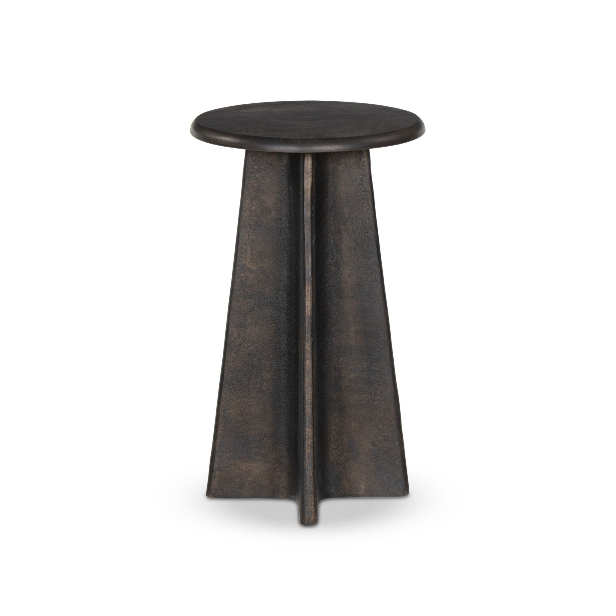 Remo End Table - Distressed Bronze