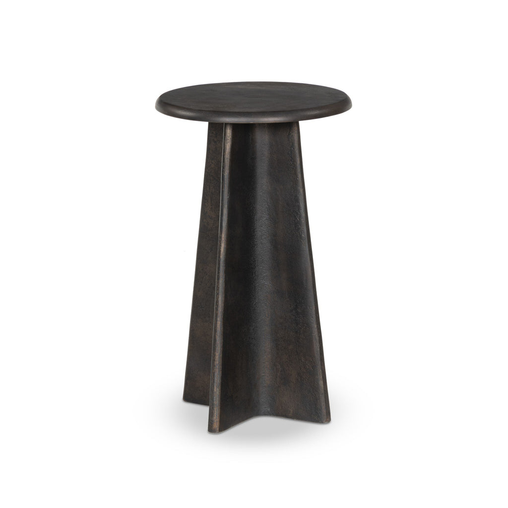 Remo End Table - Distressed Bronze
