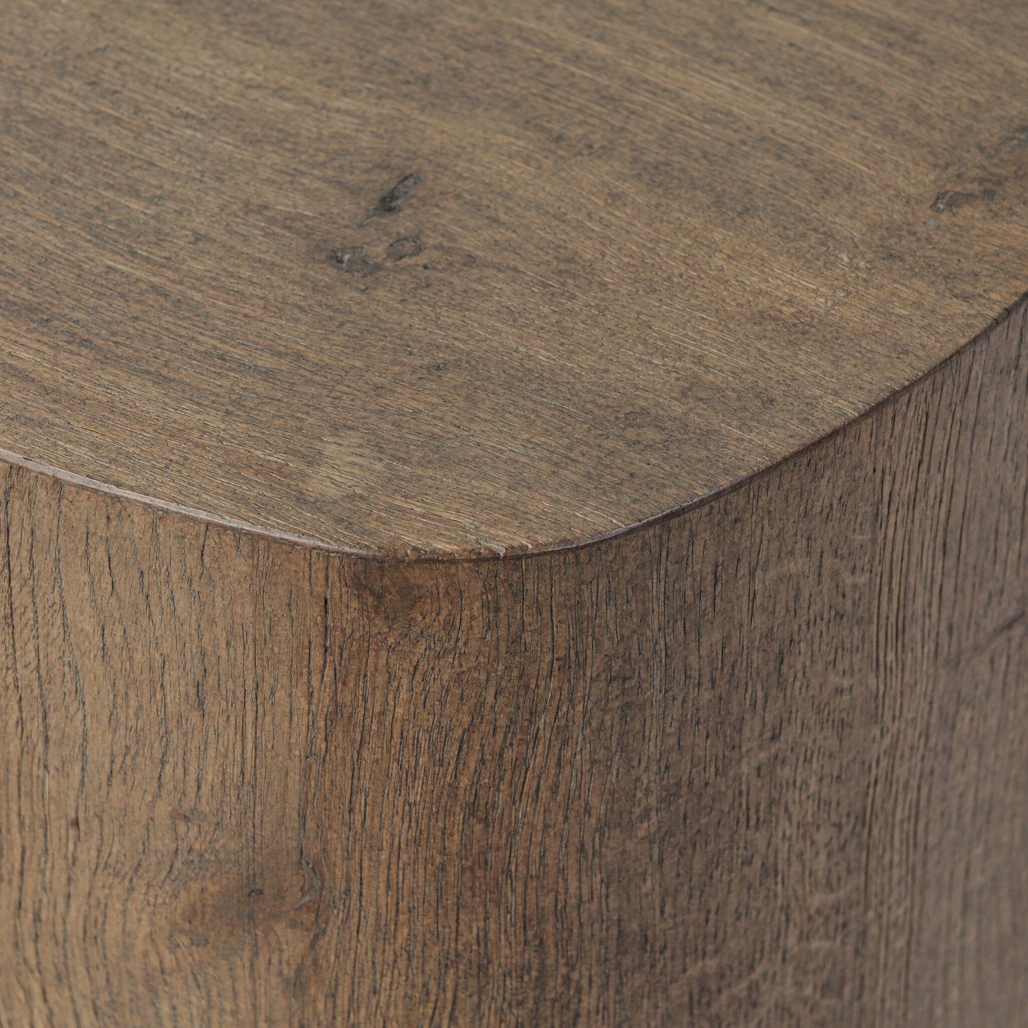 Tycho Pedestal - Brown Oak Veneer | 30"