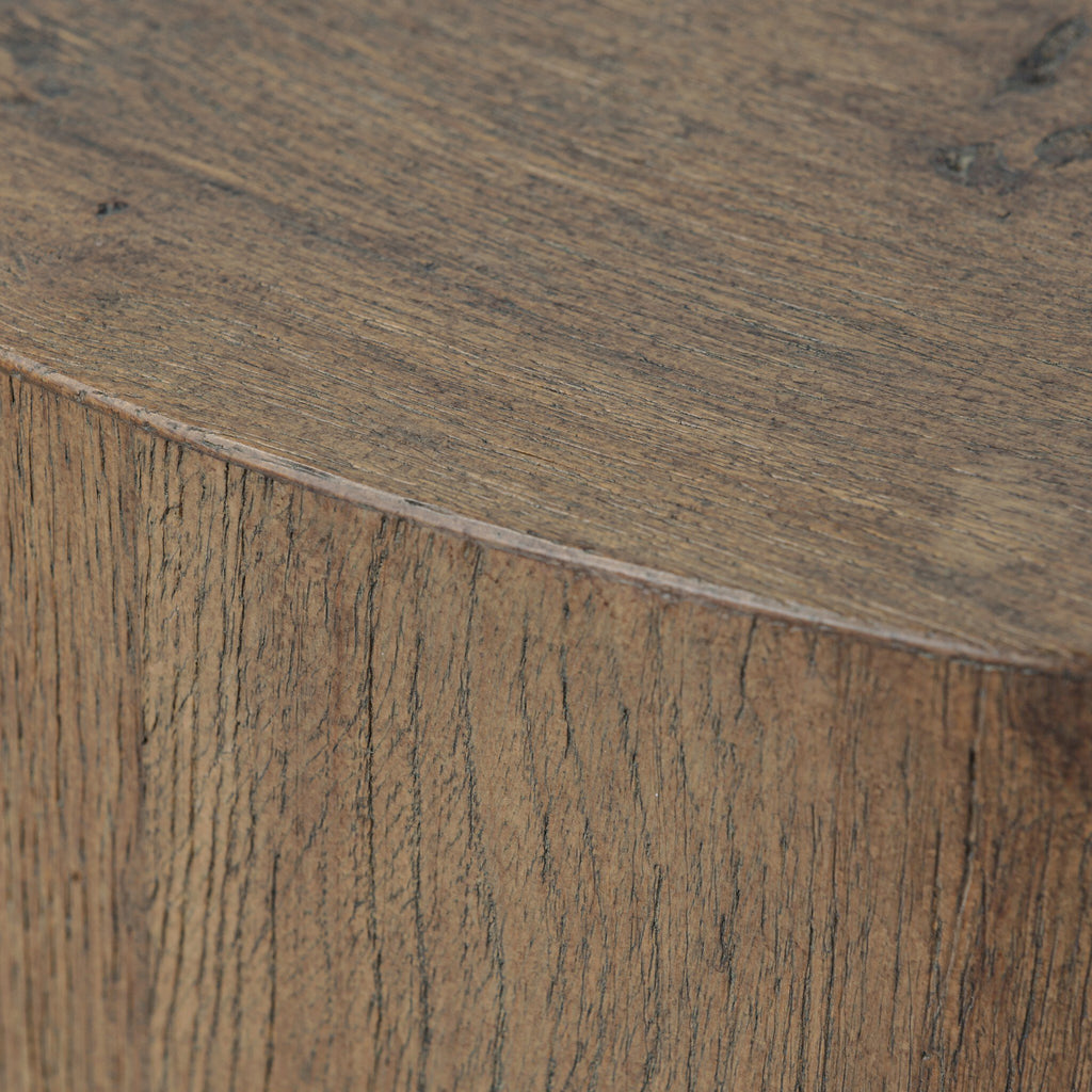 Tycho Pedestal - Brown Oak Veneer | 30"