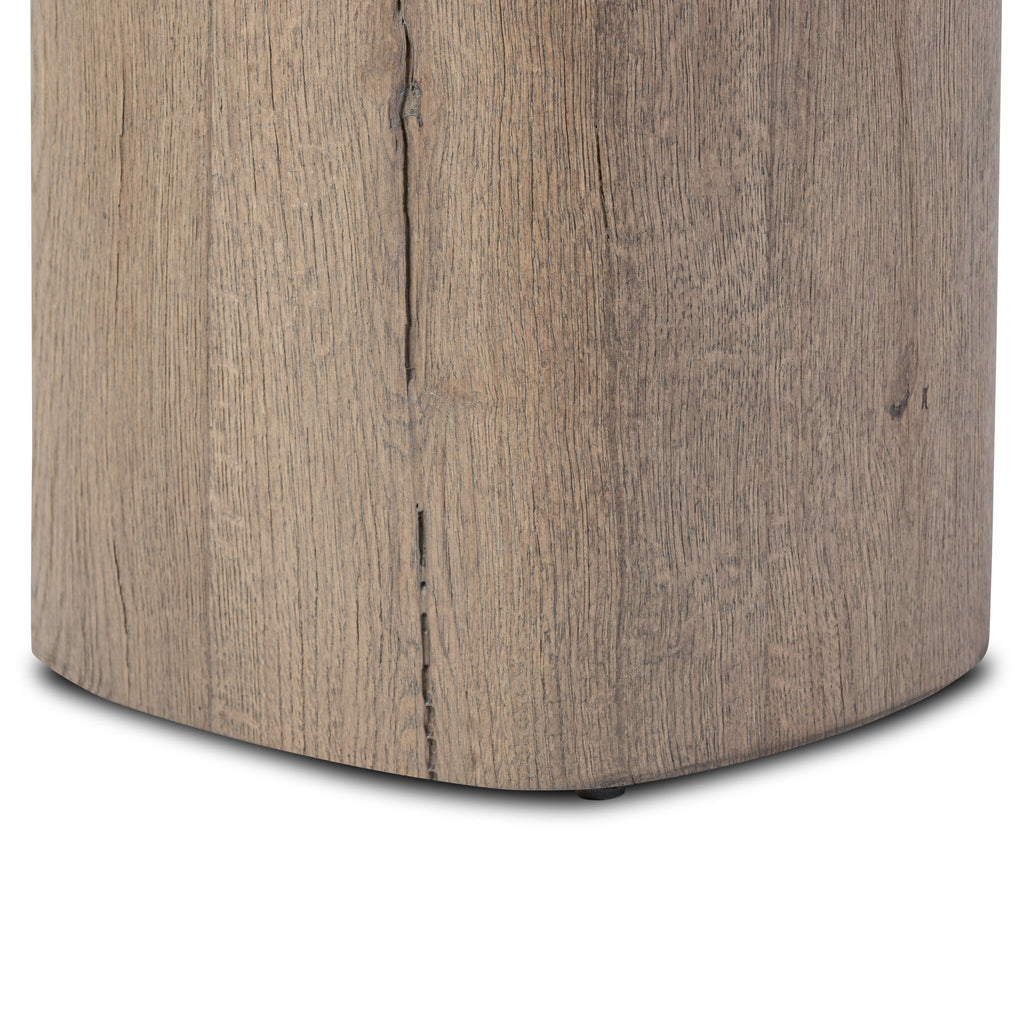Tycho Pedestal - Brown Oak Veneer | 30"
