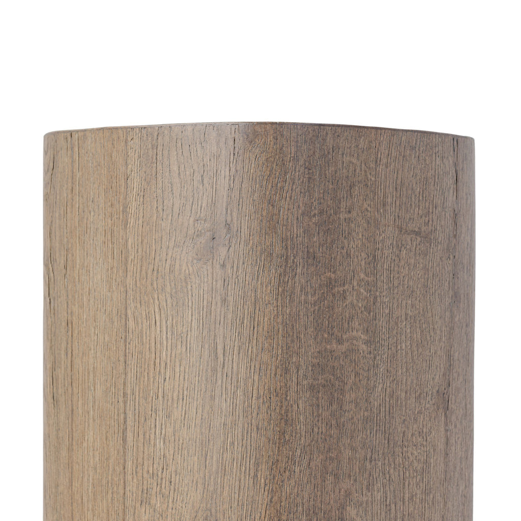 Tycho Pedestal - Brown Oak Veneer | 30"