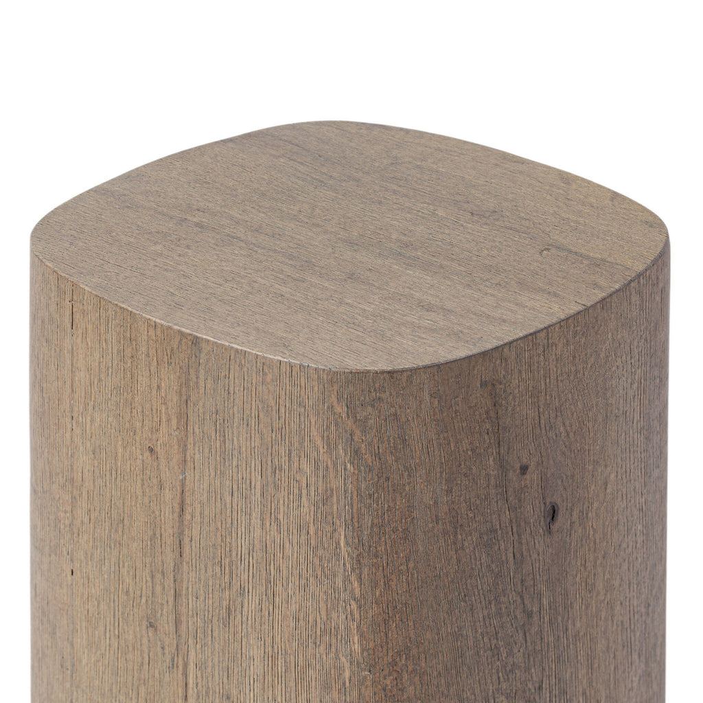 Tycho Pedestal - Brown Oak Veneer | 40"