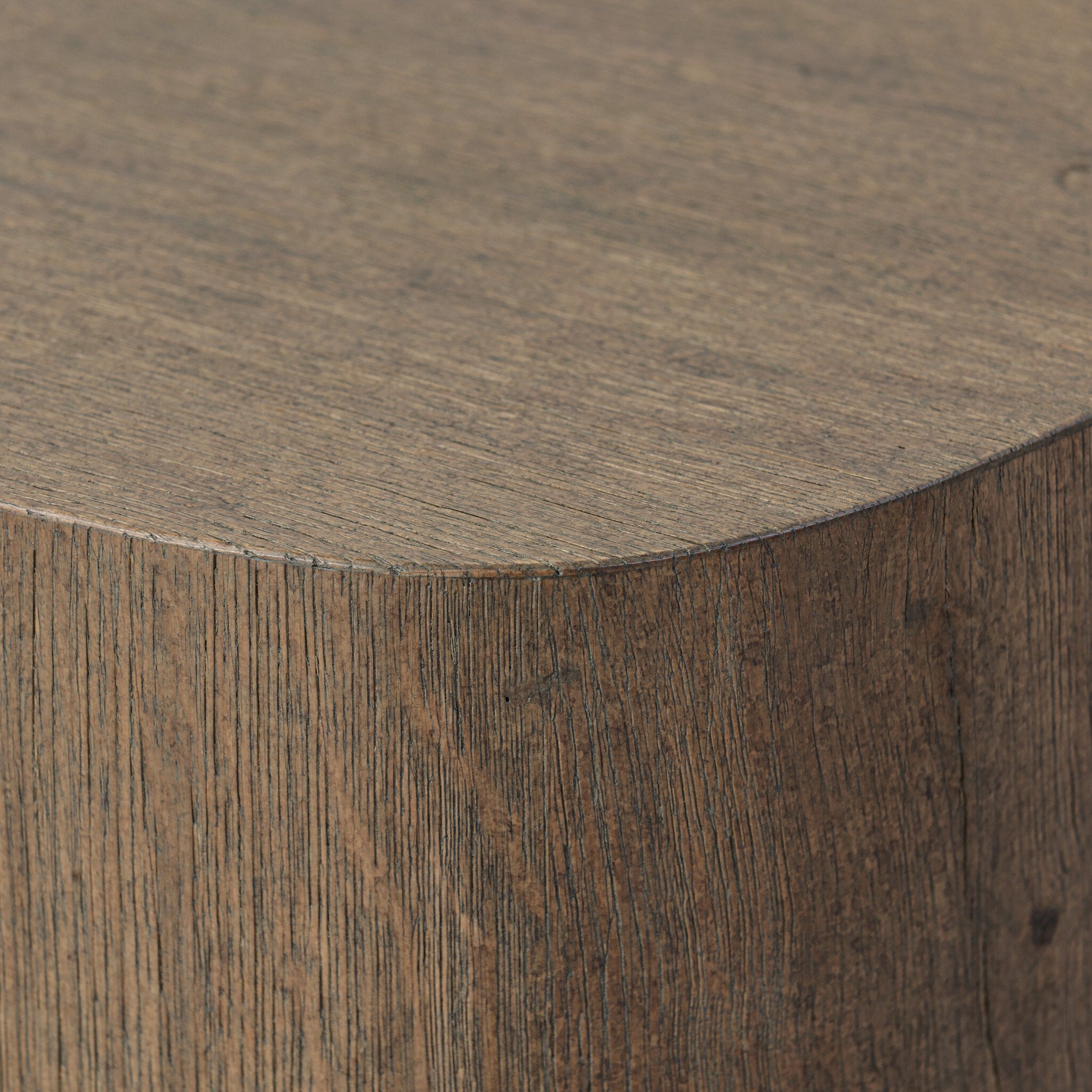 Tycho Pedestal - Brown Oak Veneer | 40"