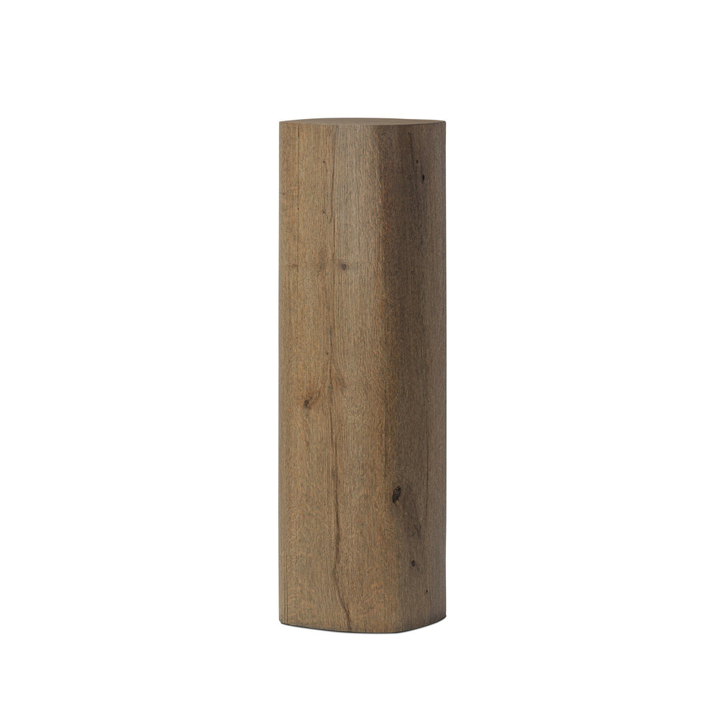 Tycho Pedestal - Brown Oak Veneer | 40"