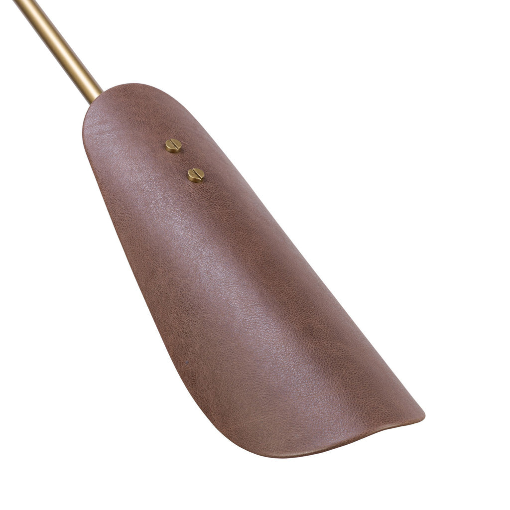 Astrid Sconce - Antique Brass | Dark Brown Leather