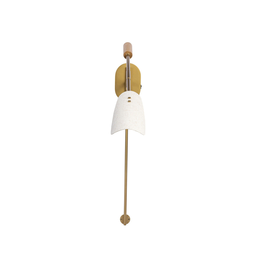 Astrid Sconce - Antique Brass | Flax Linen