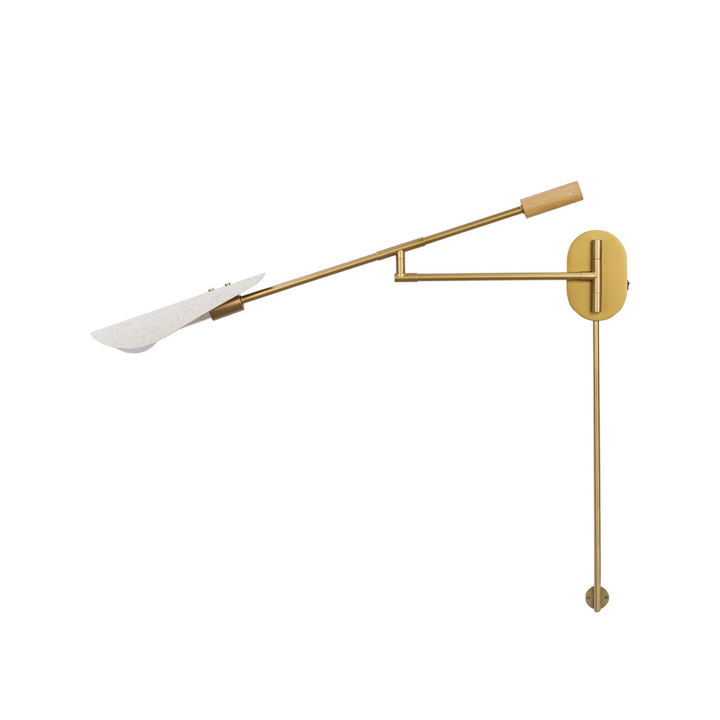 Astrid Sconce - Antique Brass | Flax Linen