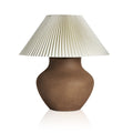 Parma Table Lamp - Textured Dark Sand Porcelain | Pleated Shade