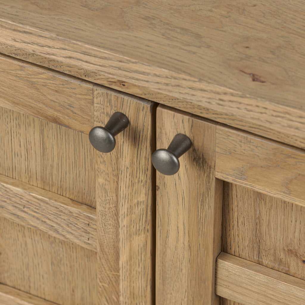 Alessio Media Console - Aged Natural Oak Veneer