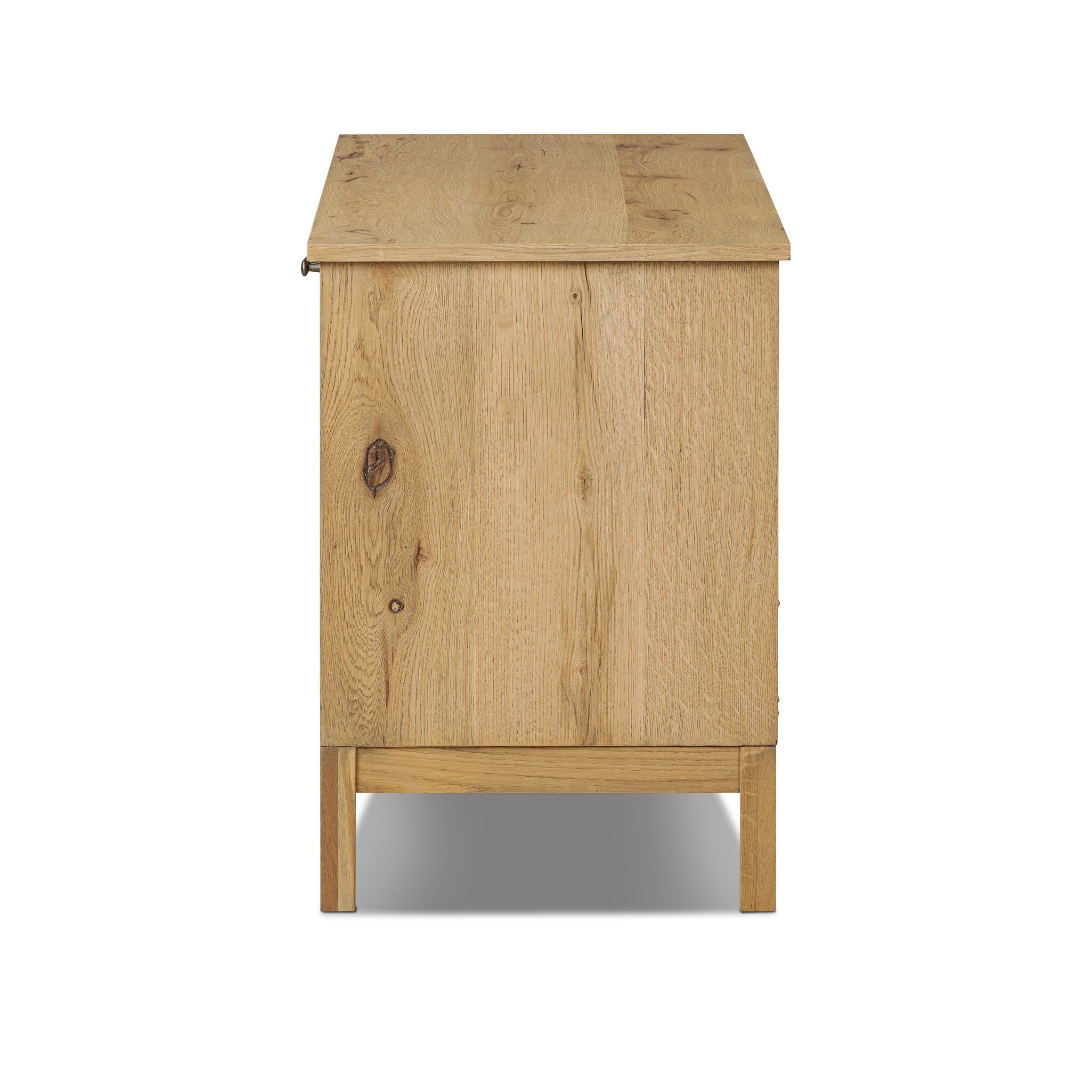 Alessio Media Console - Aged Natural Oak Veneer