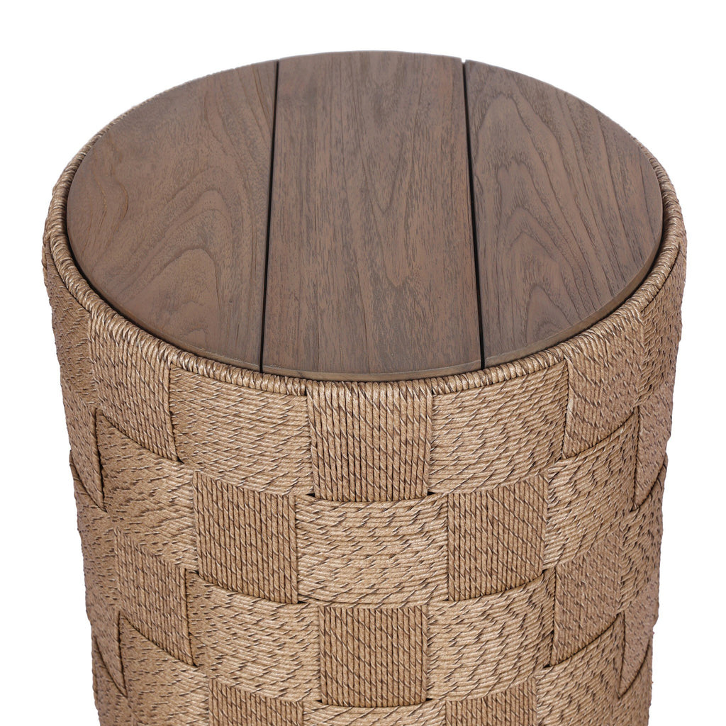 Brandt Outdoor End Table - Stained Toasted Brown