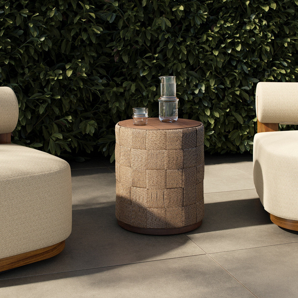 Brandt Outdoor End Table - Stained Toasted Brown