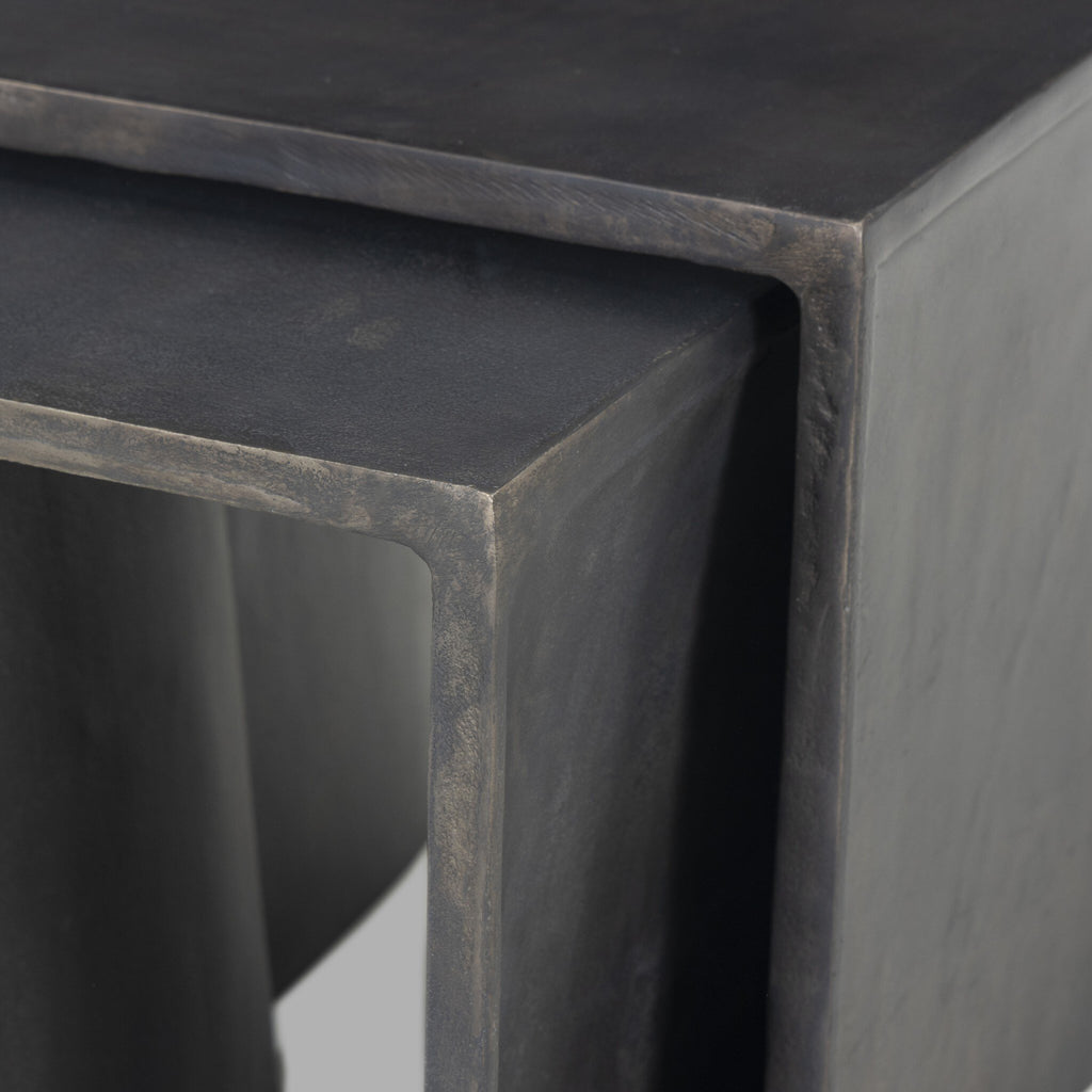Sonya Outdoor End Table - Distressed Bronze