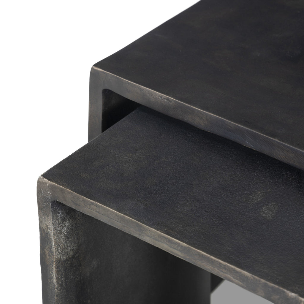 Sonya Outdoor End Table - Distressed Bronze