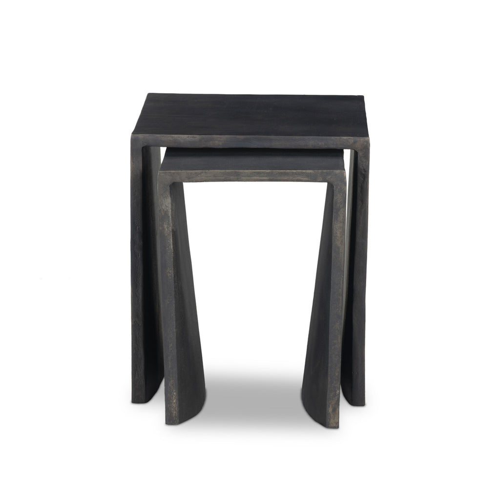 Sonya Outdoor End Table - Distressed Bronze