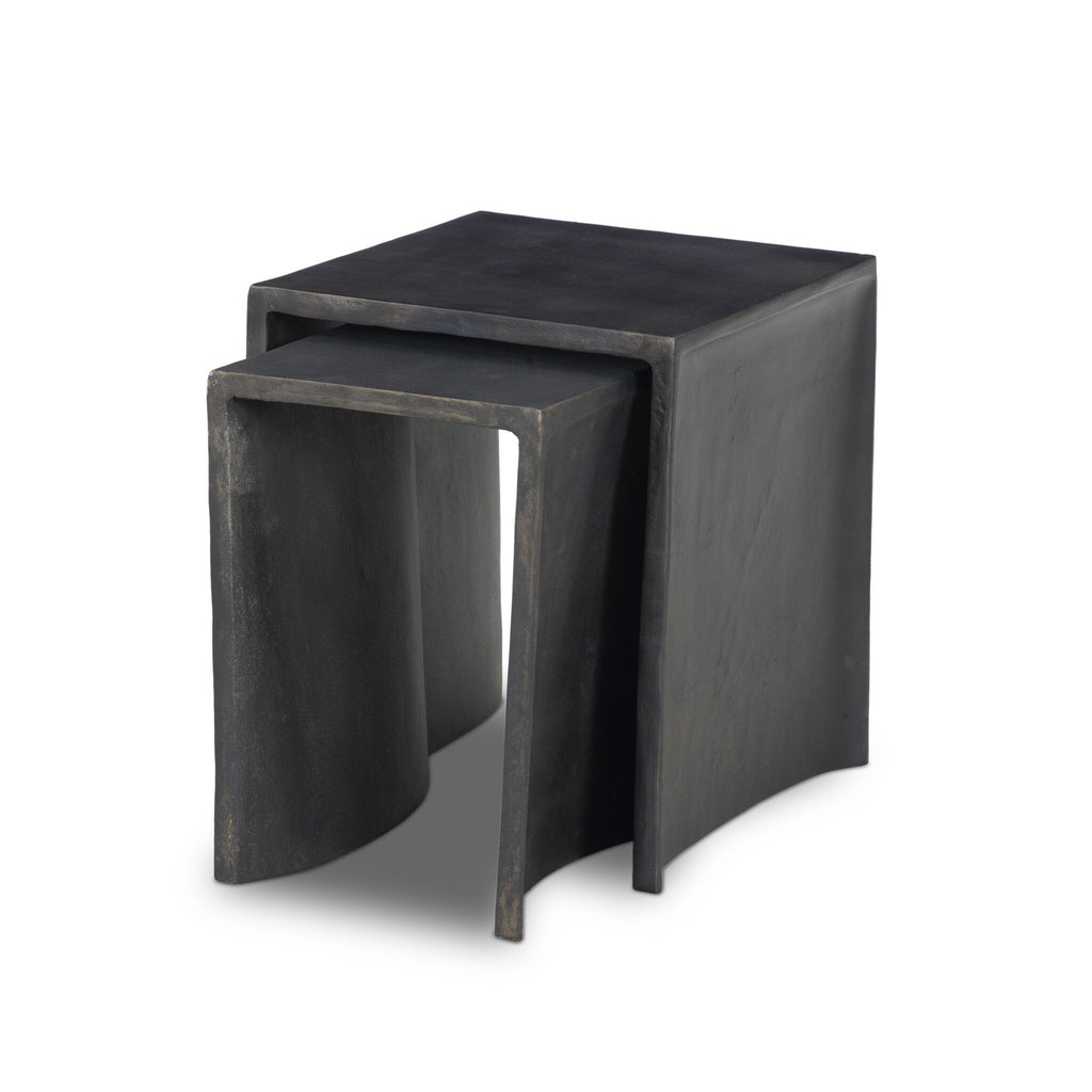 Sonya Outdoor End Table - Distressed Bronze