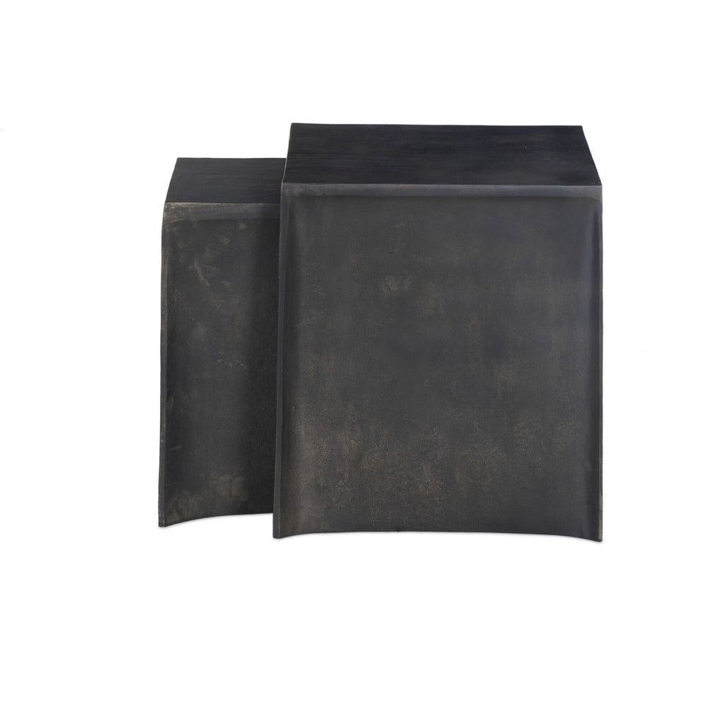 Sonya Outdoor End Table - Distressed Bronze