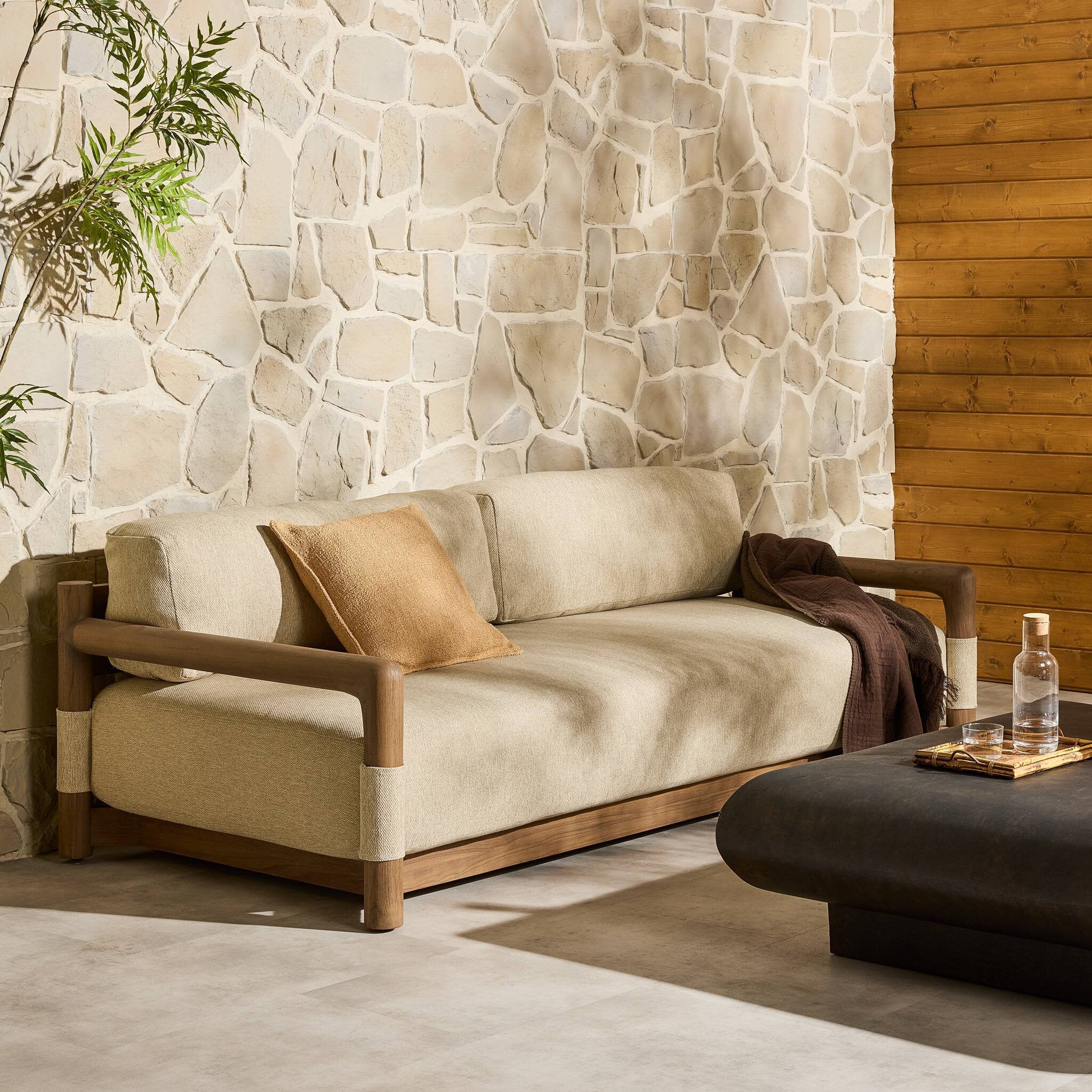 Fable Outdoor Sofa-91" - Concha Beige