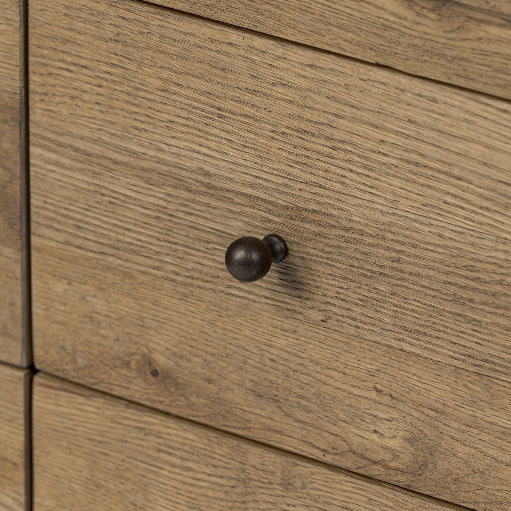 Grand 6 Drawer Dresser - Honey  Brown Oak Veneer