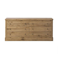 Grand 6 Drawer Dresser - Honey  Brown Oak Veneer