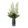 Lupine Flower Arrangement in Porcelain 36"H Metallic Black