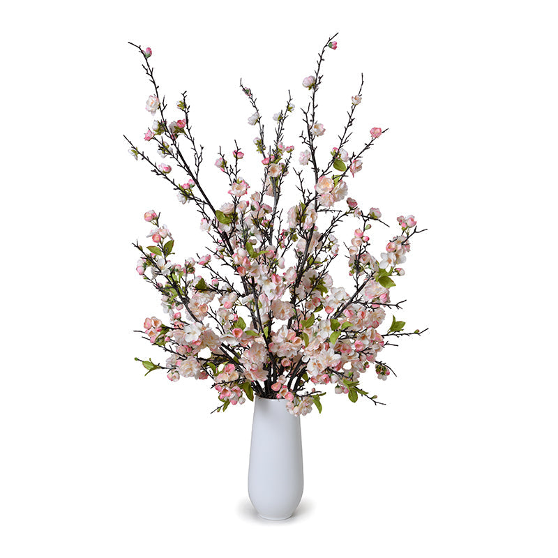 Cherry Blossoms Arrangement 48"H Pink / White Porcelain